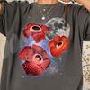 Retro Rafflesia Moon Shirt, Vintage Celestial Flower Tee, Aesthetic 90s Botanical Art, Exotic Bloom Graphic Tshirt, Jungle Nature Lover Gift