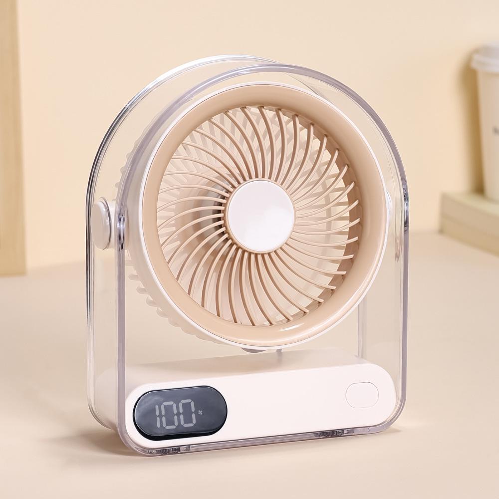 

Glacier Digital Display Five-Speed Type-C USB Fan - Powerful, Long Battery Life, Large Capacity 155.6*59.5*189.3mm