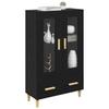 Highboard in Black Oak Look 70 x 31 x 115 cm Particleboard