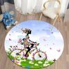 Butterfly Flower Fairy Girl Round Carpet Living Room Rugs Soft Doormat For Children's Room Playroom Decor Kitchen Bath Floor Mat