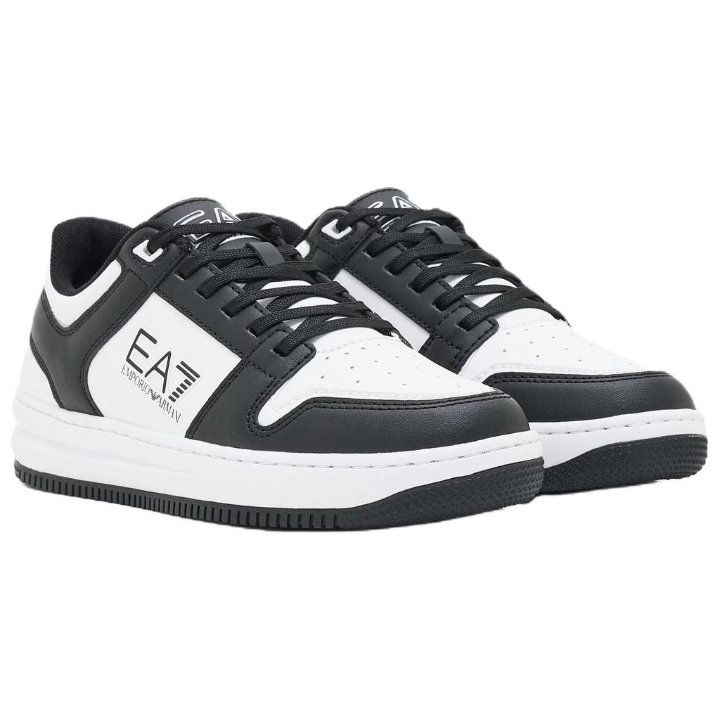 Emporio Armani EA7 Slasher Color Block Lace-Up 3.4cm Low-Top Sneakers Unisex Sneakers Black White 7X000345AF11988MC001