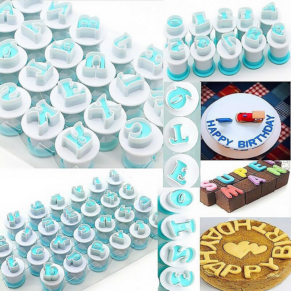 Letter Number Fondant Cutter Biscuit Mould Cake Cookie Decorating Baking Mold
