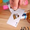 JJYY Ace of Spades Credit Card Bottle Opener Creative Playing Card Shaped Stainless Steel Home Tool for Beer and Bottles
