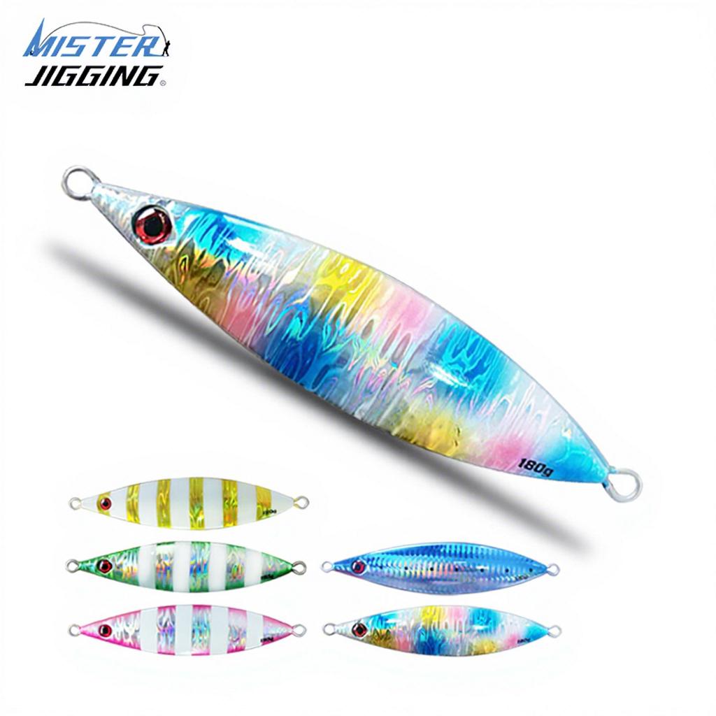 MISTER JIGGING 180g 250g Luminous Slow Pitch Jig Lure Deep Sea Fishing Lures Metal Jig for Saltwater