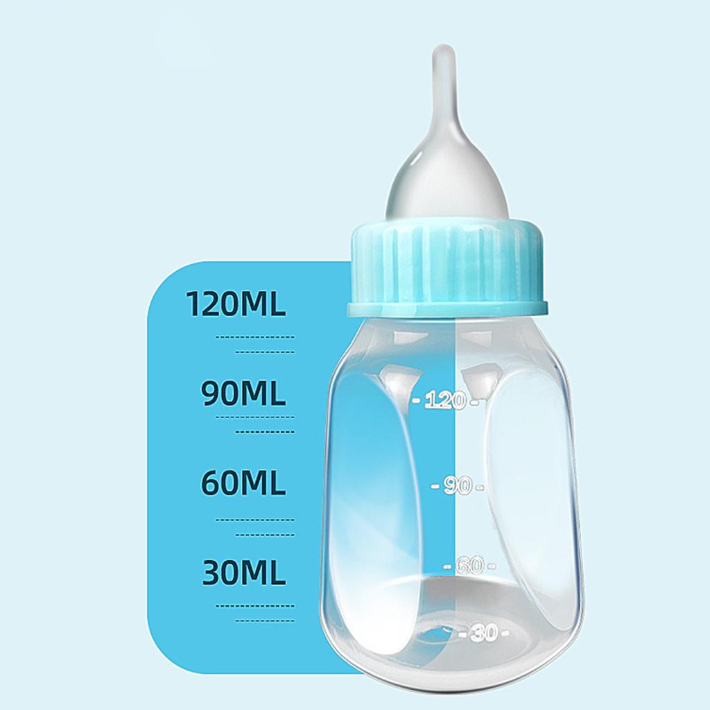 Pet Feeding Bottle Nipple Brush Set Feeding Tools Nursing Kit 4 Oz Milk Water Dispenser for Cats Kittens Small Dogs