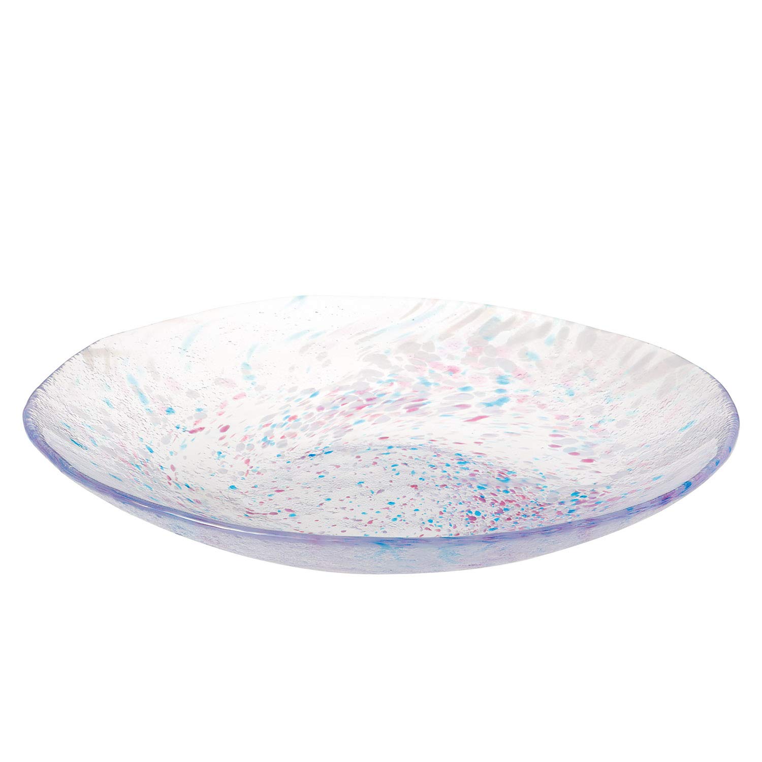 

Toyo Sasaki Glass Iro Shizuku Noodle Plate, Pink, Made in Japan, Large Plate, Round Plate, Glass Plate, Tableware, WA321