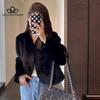 Fall and Winter Faux Fur Mink Hair Short Fur Coat Short Top Female New Faux Fur Hugh Quality Casual Style Coat
