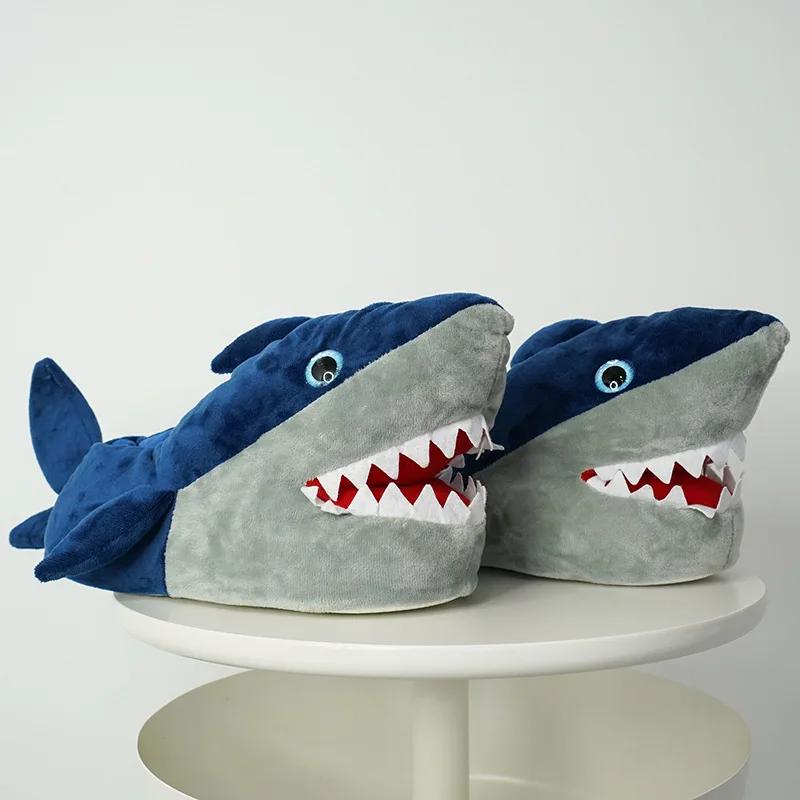 Fashion Cute Cartoon  Plush Slippers for Men Women Soft Animal Funny Home Indoor Winter Warm Floor Shoes