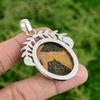 Daughters Day Sale Bauxite Stone 925 Silver Bezel Mother Anniversary New Pendant