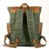 Retro Canvas & Leder Wasserdichter Unisex Rucksack