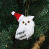 1Pc Cute Owl Mini White Black Simulation Furry Bird Ornament Decoration Adornment Simulation for Home Decor Christmas Pendant