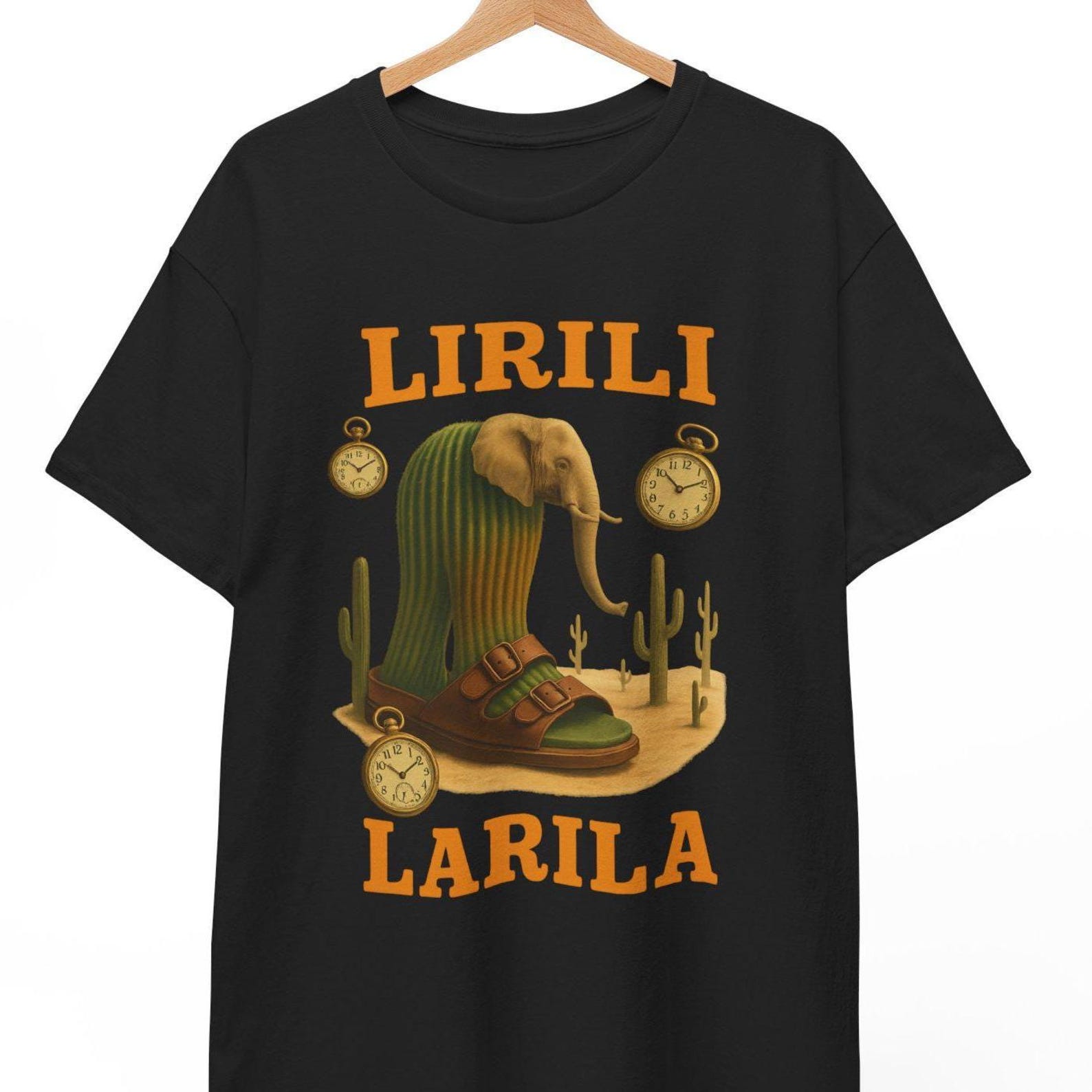 Cactus Elephant Meme T-Shirt: Lirili Larila Italian Brainrot Tee L