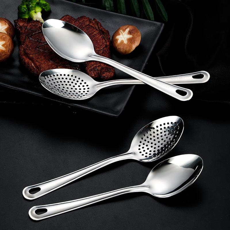 Stainless Steel Strainer Spoon Kitchen Colander Spoon Spoon Filter Strainer Food Scoop Perforated Skimmer Colander