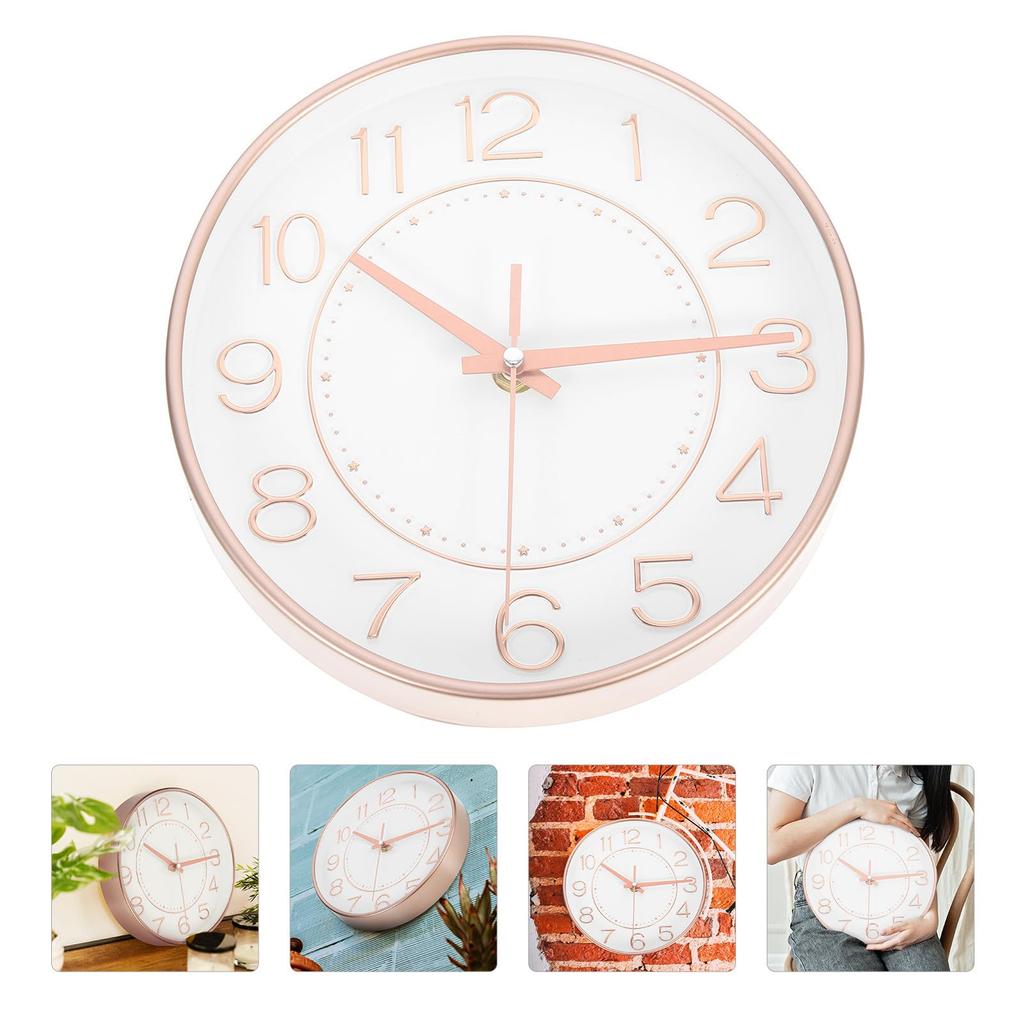 SAFIGLE Wall Clock, Radio-Controlled Quartz Clock, Silent, Continuous Second Hand, Stylish, Nordic Style, Simple, Modern Design, Easy to Read Large