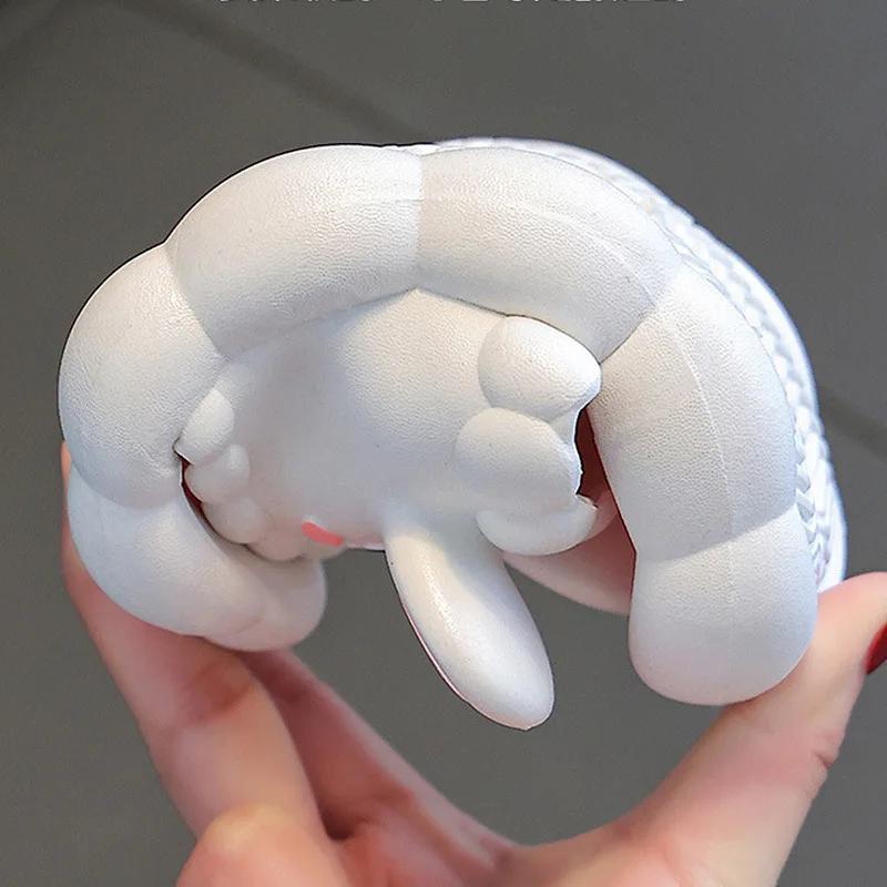 Kids Summer Cute 3D Rabbit Slippers Non Slip Breathable Soft Home Bathroom Sandals For Girls