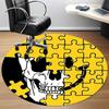 1pc Puzzle Skull Chair Carpet for Office, Round Non Slip Durable Large Size Office Carpet, Suitable for Office