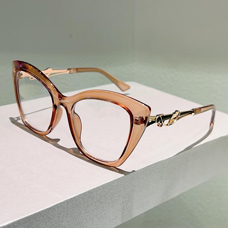 Oversize Cat Eye Glasses Women Fashion Multi-color Blue Light Blocking Optical Frames Trendy Stylish Design Decor Eyewear