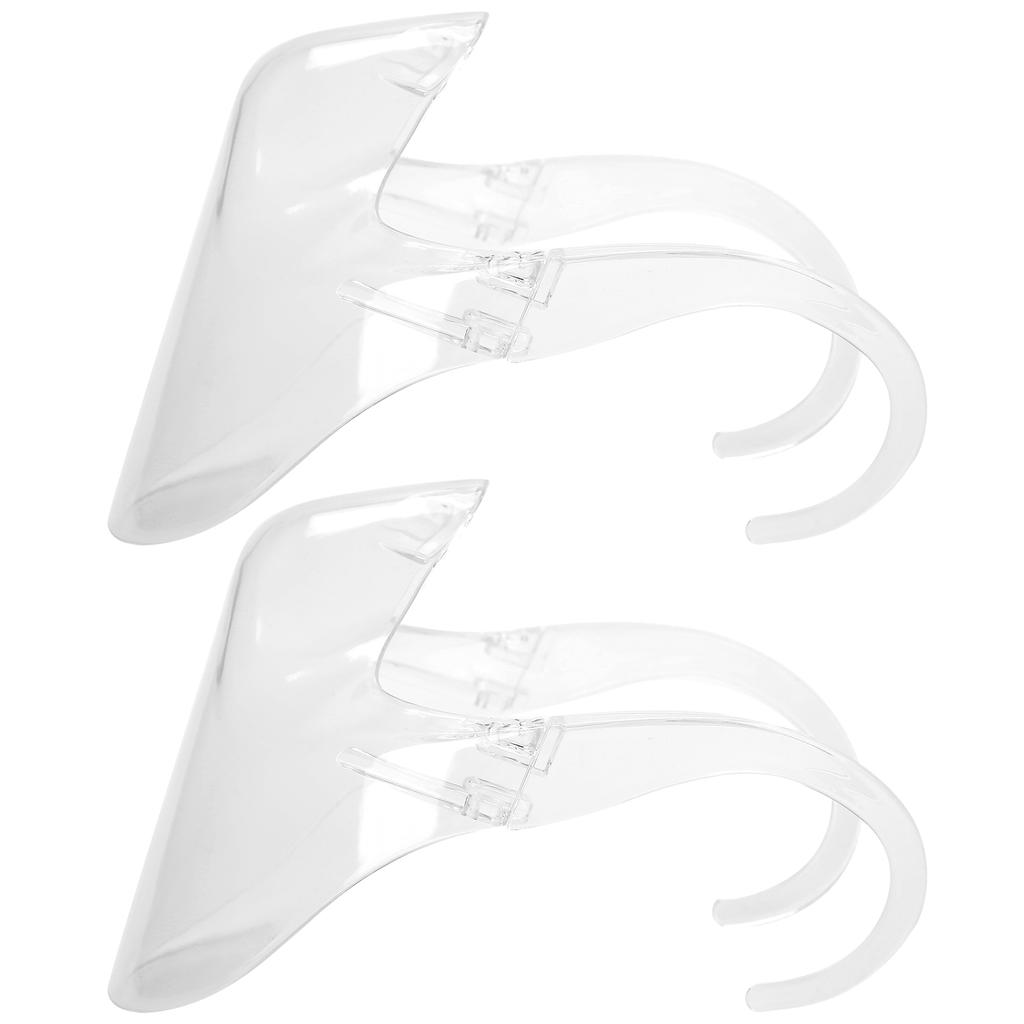 2 Stück Transparenter Gesichtsschutz Ohrhaken Staubdicht Klare Linse Gesichtsabdeckung für Erwachsene Kinder