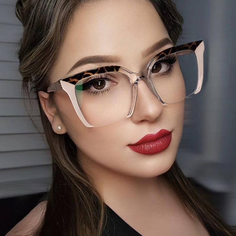 New Fashion Retro Half Frame Anti Blue Light Glasses Ins Colorful Frame Anti Mobile Phone Radiation Design Trendy Men Glasses