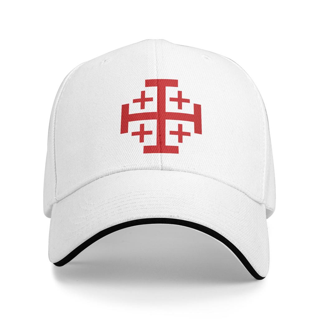Knights Templar Flag With Coat of Arms Baseball Cap Unisex WoUnisex Breathable Medieval Warrior Cross Dad Hat Streetwear Snapback Hats