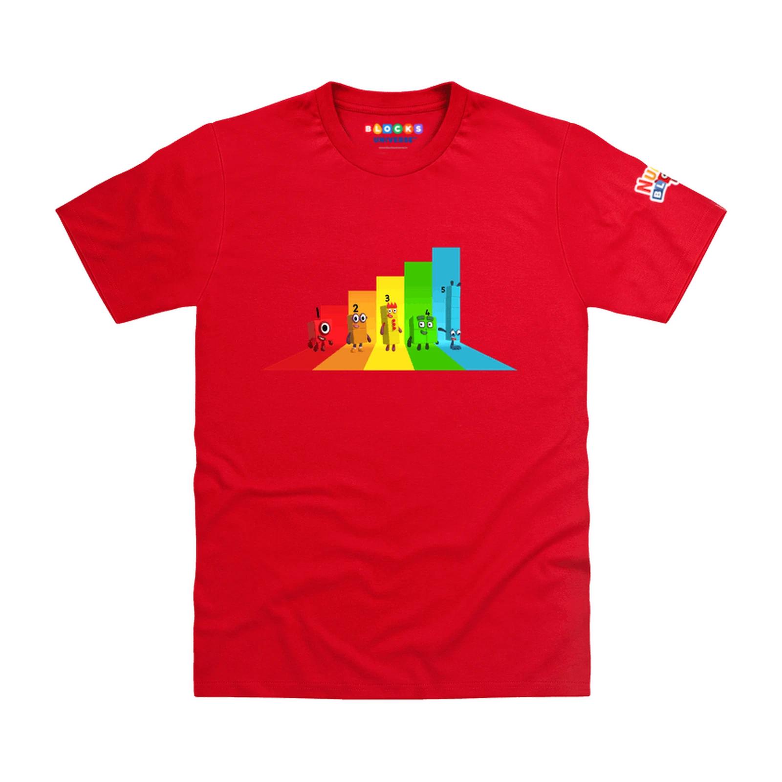 Officially Licensed Numberblocks Rainbow Line-up Kids T-Shirt 110