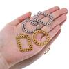 2pcs Stainless Steel Rectangle Round Heart Charms for Necklace, Bracelet, Jewelry Making DIY Accessories Supplies