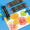 Double Tip Metal Acrylic Marker Set Stackable Color PenS Children's Student  Art Stationary Handbook Graffiti Drawing Art Marker