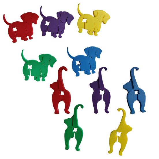 5 Pcs Cat Bread Bag Clip Reusable Dog Butt Snack Bag Clip 3D Printed Cat Butt Food Bag Clips for Chips Bread Fruit Bags