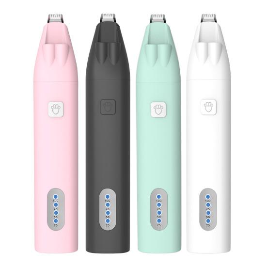 Pet Hair Trimmer Narrow Blade Cat Paw Trimmer Rechargeable Pet Hair Shaver with LED Light Pet Grooming Clipper for Paws Ears Face Small Dogs Cats