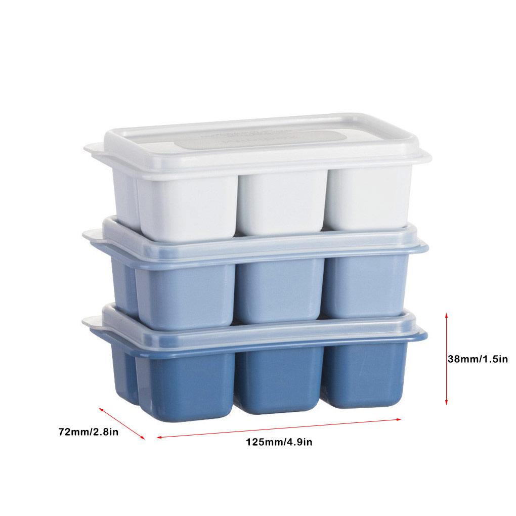 Confezione da 3 Stampini per Cubetti di Ghiaccio con Coperchio Ermetico Griglia a 6 Scomparti Frigorifero Ghiaccio Stampo DIY Riutilizzabile Fatto in Casa Fornitura Kitchen Club