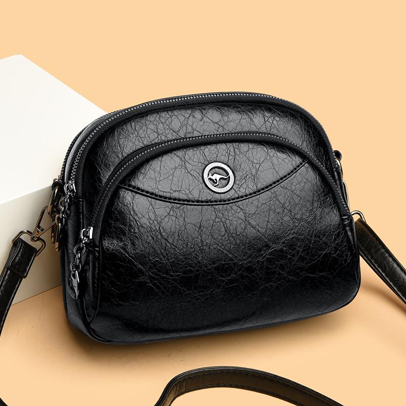 Women's Leather Crossbody Bag  Large Capacity Bag  Small Messenger Bag