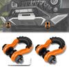 Car Shackle Towing Hook 4.75 Ton Trailer Hitch Hook D-Ring 4.75 Ton Towing Capacity Cart Truck Jeep Off-Road Camping Protective Cover Rustproof Rescue