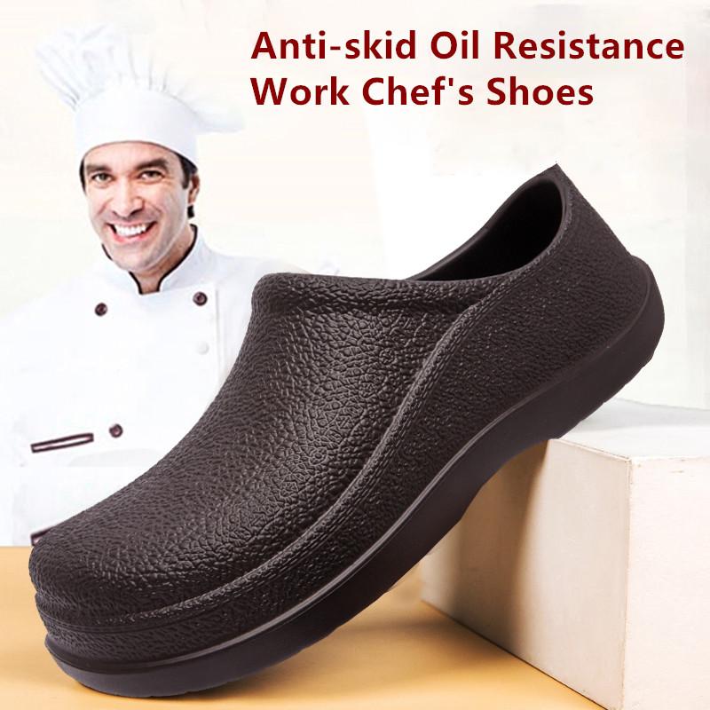 New Men EVA Chef Shoes Non-slip Oil-proof Men's Chef Work Shoes Outdoor Waterproof Men's Shoes Fashion Casual Garden Shoes