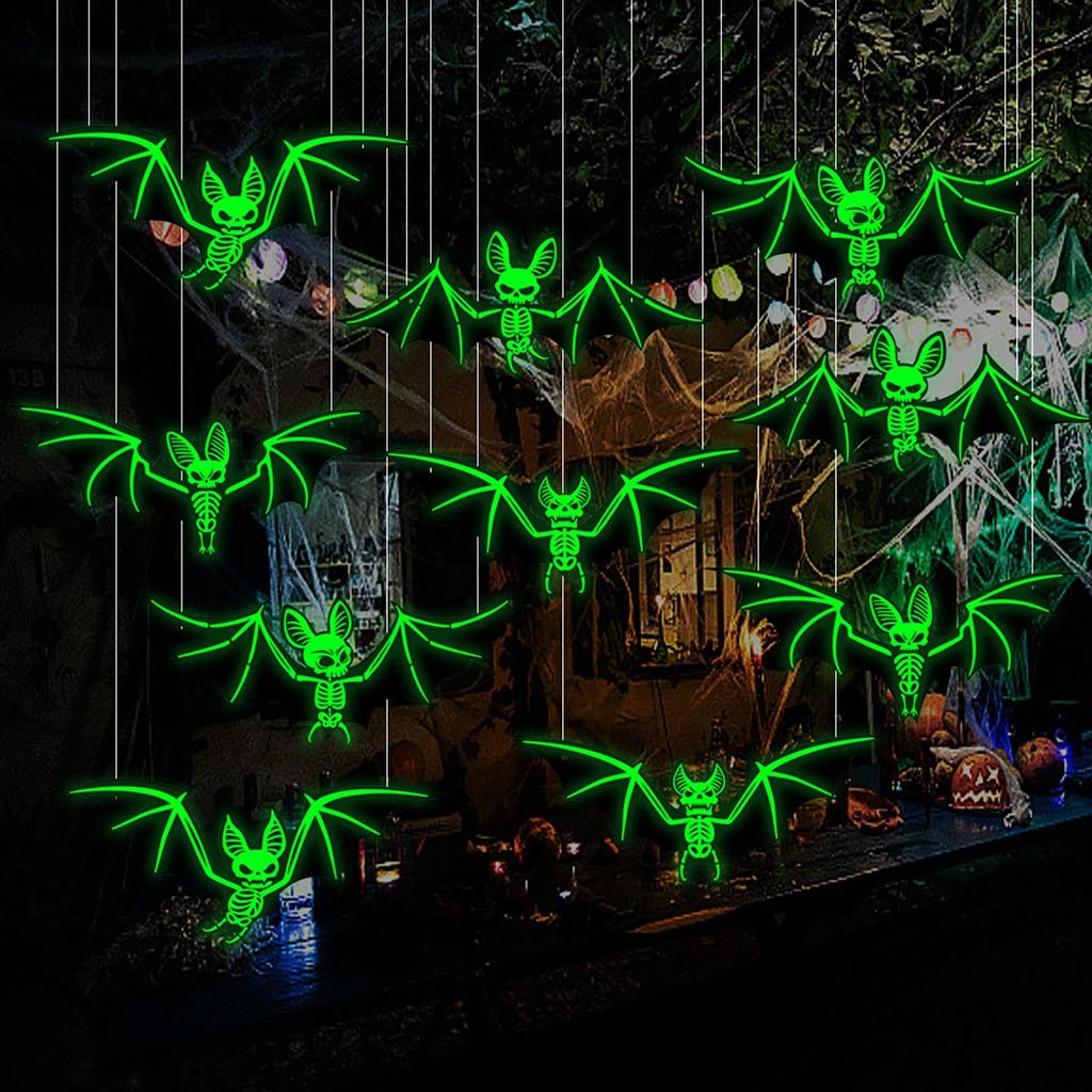 Halloween Decoration Supplies Hanging The Tree 3d Three- Fluorescent Night Light Horror House Festival Layout Wall Stickers