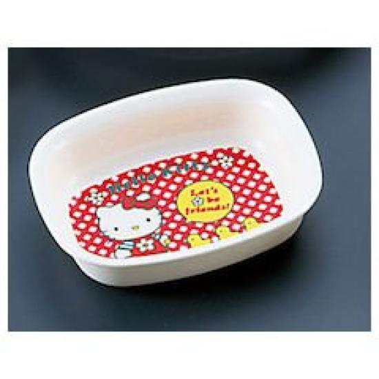 

Daiwa Small Square Bowl Melamine RKBK7 New Kitty Children s (Gingham), Resin, Japan,