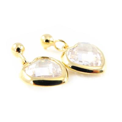 [H2607] - White Gold Plated 'Linda' Earrings
