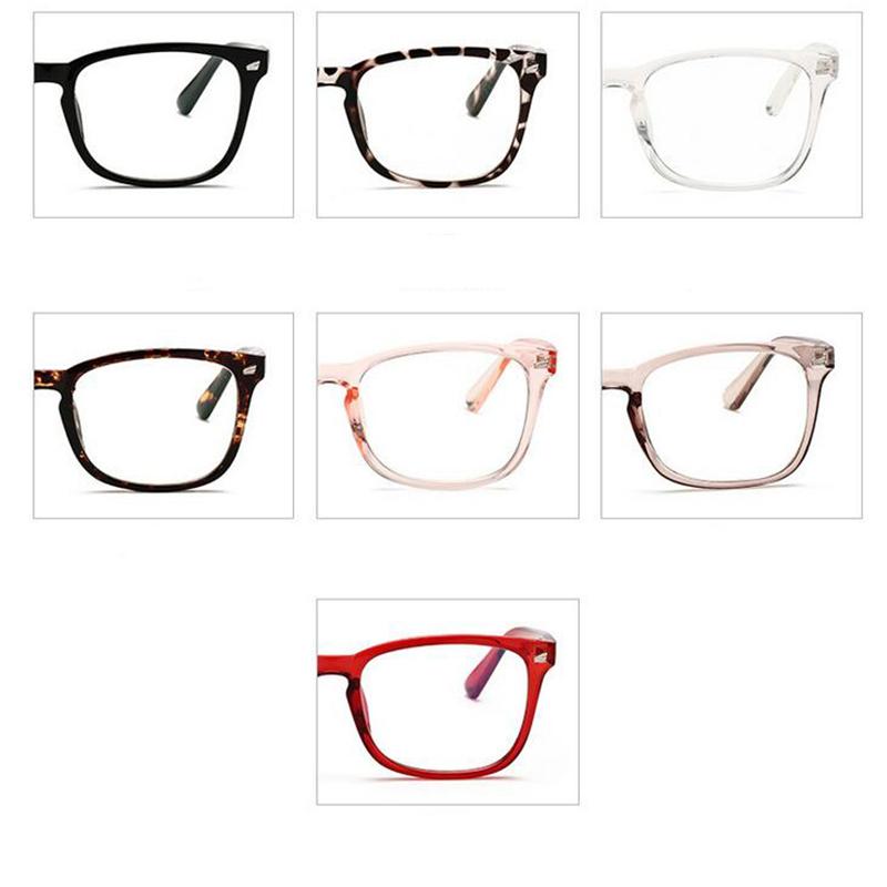 Rice Nails Anti-blue Light Square Computer Glasses for Women Men Short-sight Eyewear PC Prescription 0 to -6.0