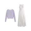 Women's Elegant White Knit Vest Dress - 2026 Spring/Autumn Collection