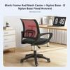 Ergonomic Mesh Spine Chair Adjustable Height Computer Seat Full Rotation Archd Armrests for Students, Dormitory