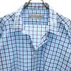 Etro Made In Italy Check Pattern Long Sleeve Cotton Shirt XL Blue Men's Used