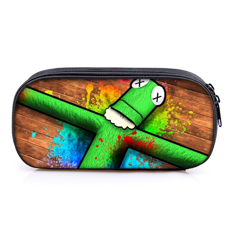 Rainbow Friends Pencil Case With Polyester Material For School Kids Gift Storage Organizer