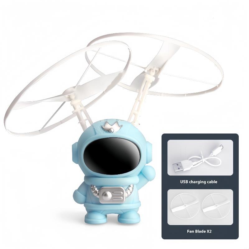 1 Set Astronaut Style Aircraft Helicopter Toys Mini Infrared Induction Flying Toy Induction Flying Machine Automatic Flight Toy