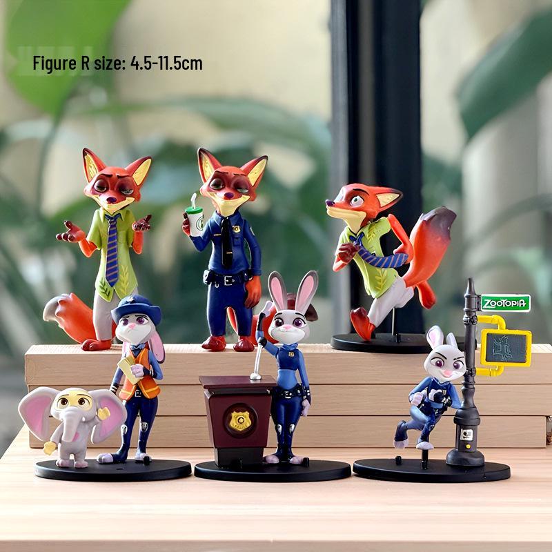 Zootopia Scene Blind Box Hand-Painted Judy and Nick Figure - Creative Children s Toy Gift