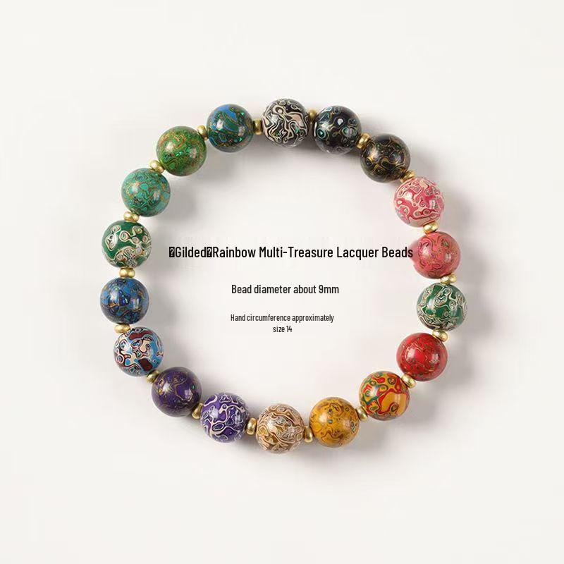 

Елегантний браслет з перламутрових райдужних градієнтних намистин з дизайном, що відображає нематеріальну культурну спадщину Gradient Color