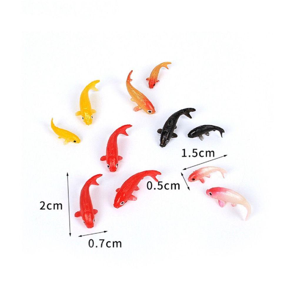 5Pcs Modeling Fish Tank Mini Scene Ornament Soft 3D Mini Fish Modeling Filler  Micro Landscape