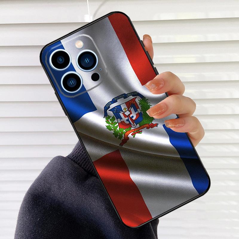 

Dominican Republic Flag Phone Case For iPhone 16 15 14 13 11 12 17 Pro Max mini 15 16 Plus 16e 17 Air Cover Fundas iPhone 12