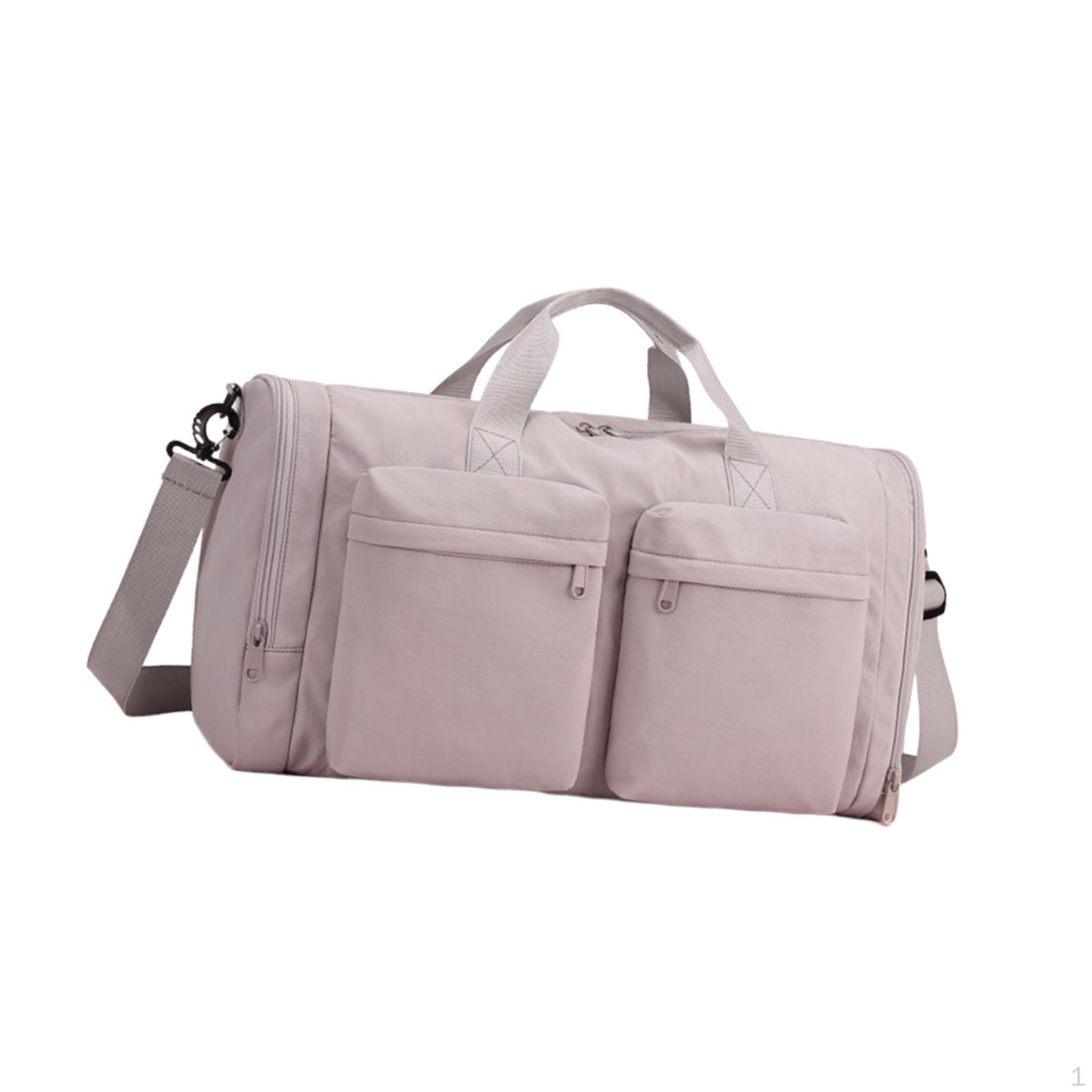 

Складная дорожная сумка с отделением для обуви и влажным карманом розовый