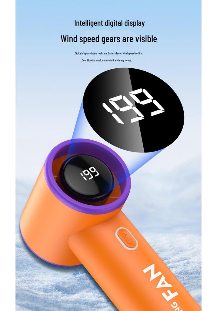 Handheld T19 USB Mini Fan: Portable, Silent, Long Battery, Powerful Turbine.