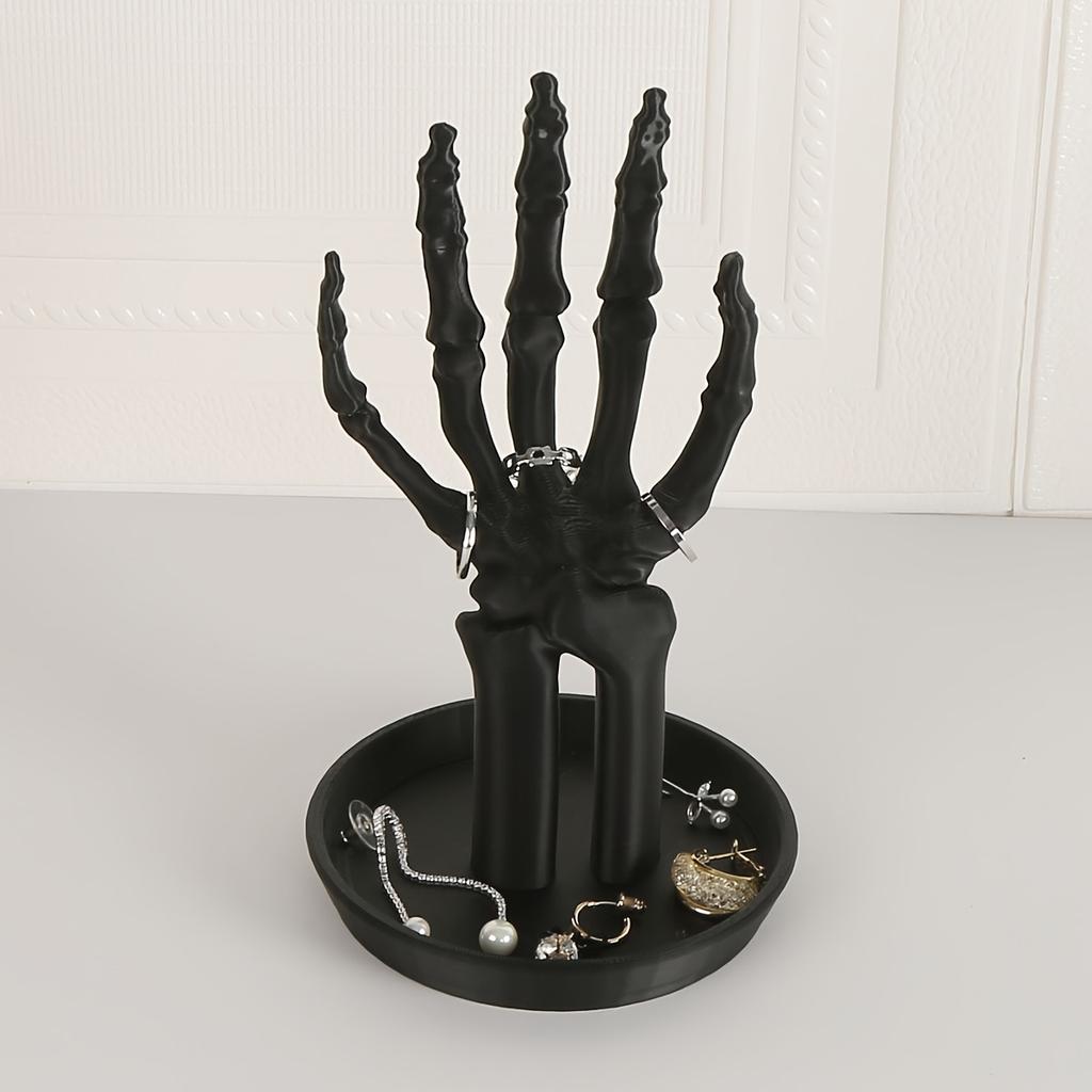 Gothic Skeleton Jewelry Box | ABS Organizer for Necklaces, Rings, Earrings | Halloween Decor & Vanity Storage