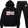 Completo felpa con cappuccio a maniche lunghe con logo Champion retrò per autunno e inverno